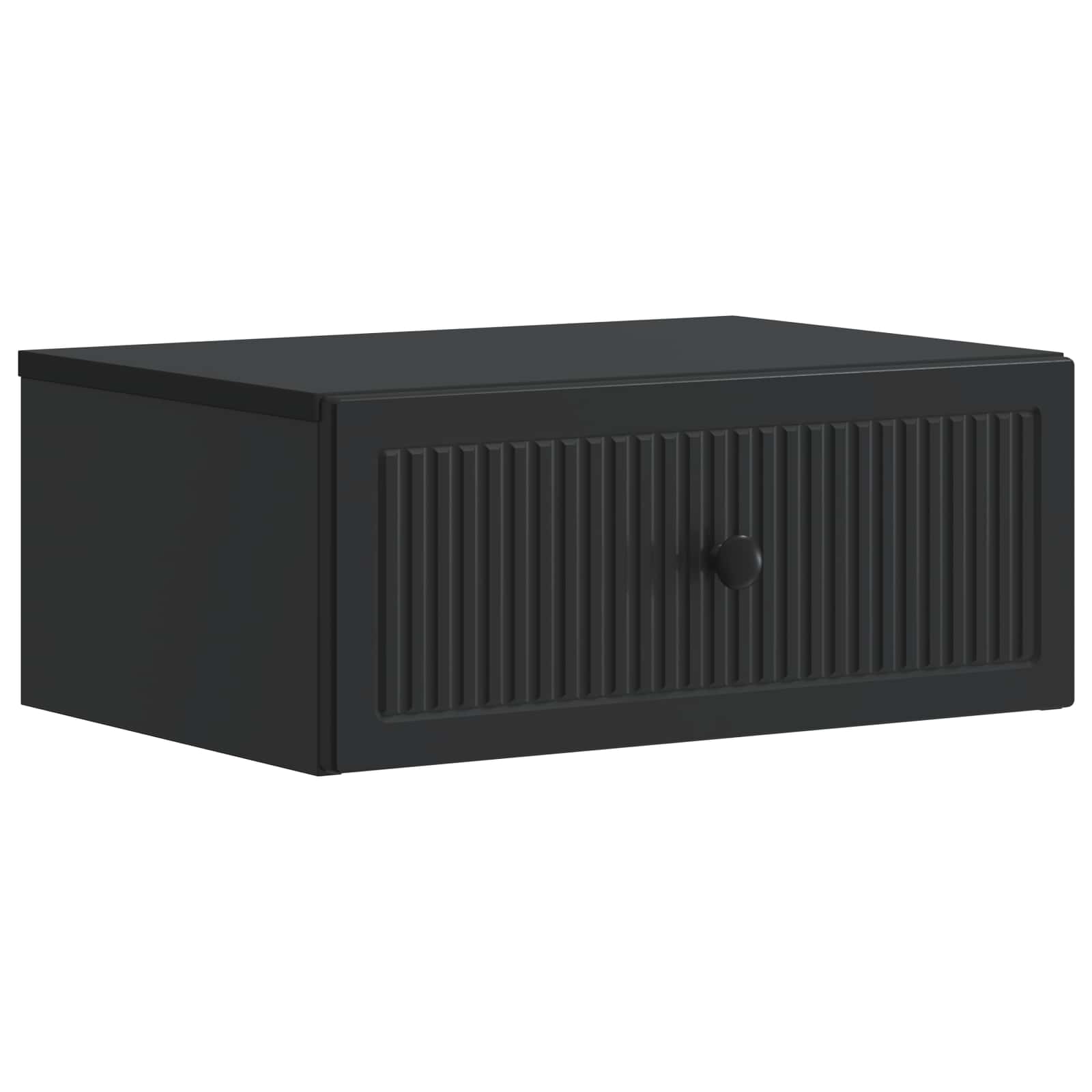 vidaXL Bedside Cabinet Black 49 x 34.5 x 20 cm Engineered Wood 2