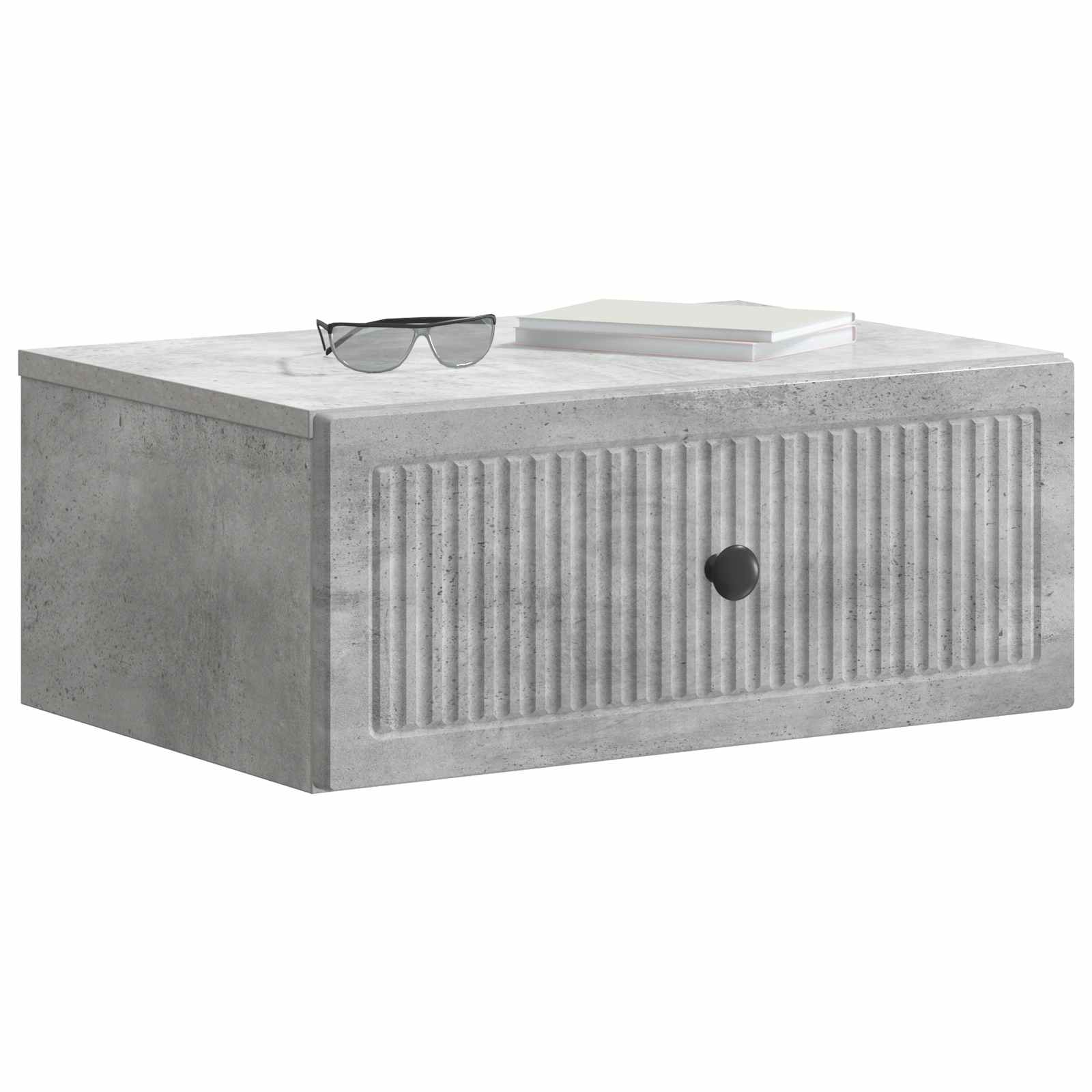 vidaXL Bedside Cabinet Concrete Grey 49 x 34.5 x 20 cm Engineered Wood 3