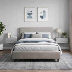 vidaXL Bedside Cabinet 2 pcs Concrete Grey 49 x 34.5 x 20 cm 1