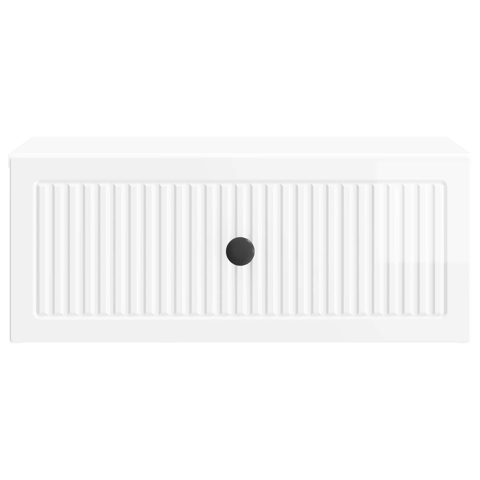 vidaXL Bedside Cabinet High Gloss White 49 x 34.5 x 20 cm 5