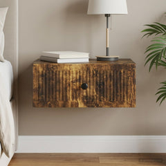 vidaXL Bedside Cabinet Smoked Oak 49 x 34.5 x 20 cm Engineered Wood 1