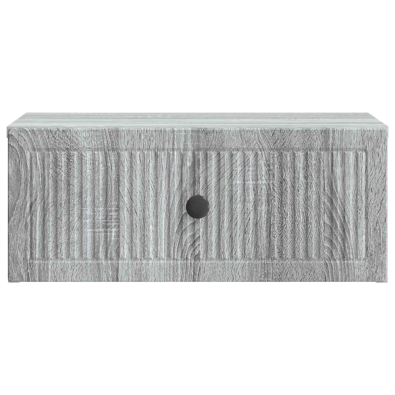 vidaXL Bedside Cabinet Grey Sonoma 49 x 34.5 x 20 cm Engineered Wood 5