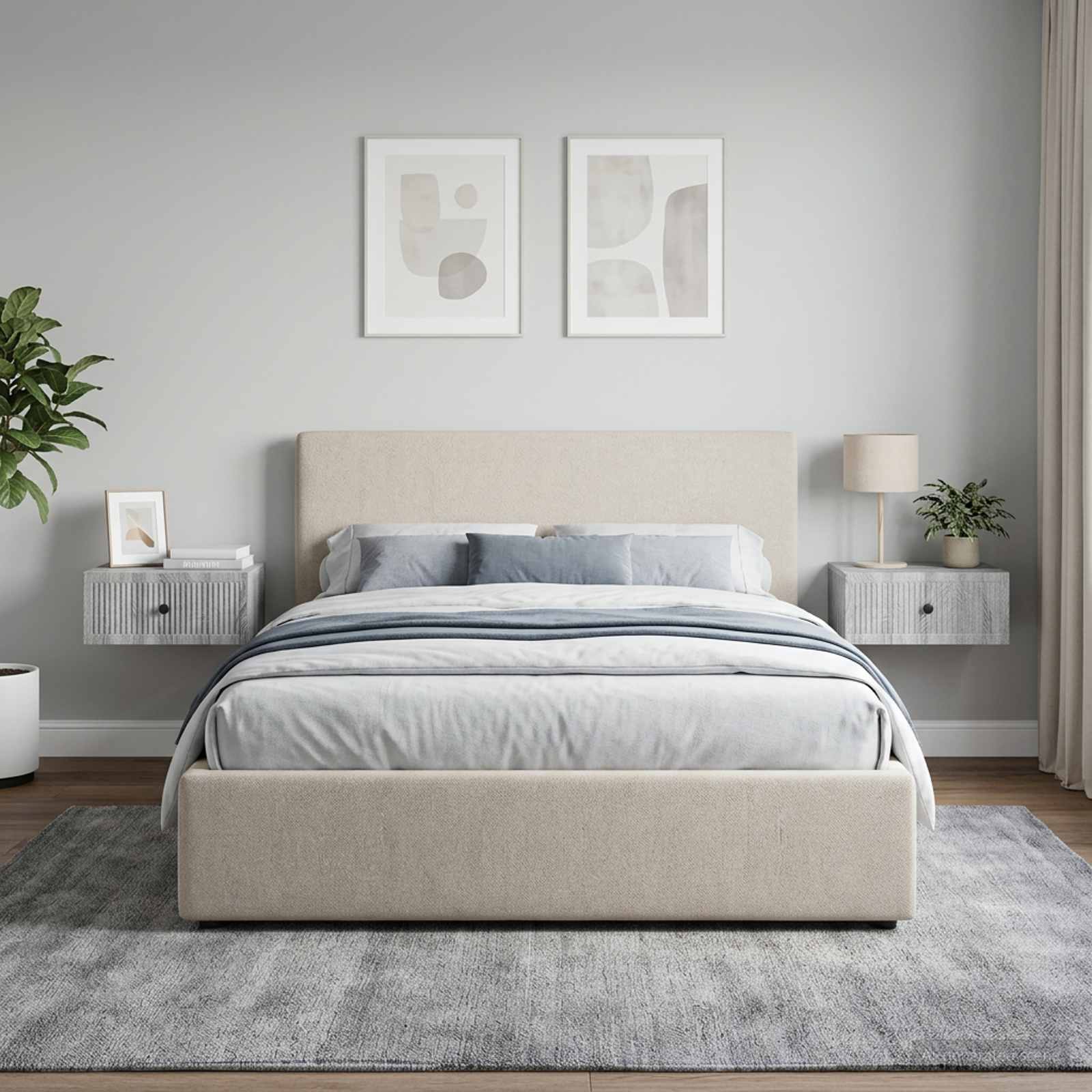 vidaXL Bedside Cabinet 2 pcs Grey Sonoma 49 x 34.5 x 20 cm 4