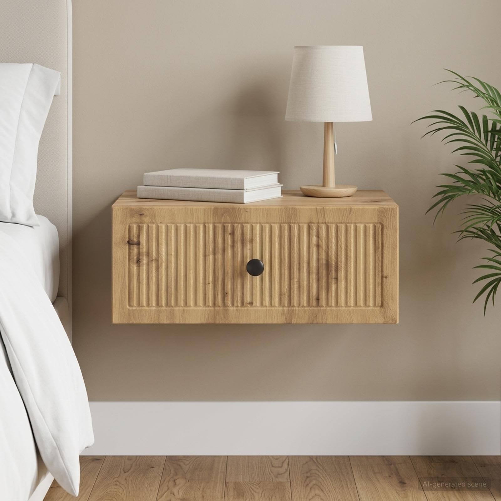 vidaXL Bedside Cabinet Artisan Oak 49 x 34.5 x 20 cm Engineered Wood 1