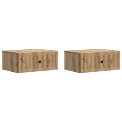vidaXL Bedside Cabinet 2 pcs Artisan Oak 49 x 34.5 x 20 cm 2