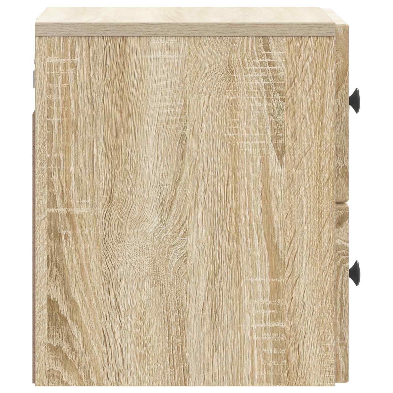 vidaXL Wall-Mounted Bedside Cabinet Sonoma Oak 33 x 34.5 x 40 cm 6