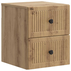 vidaXL Wall-Mounted Bedside Cabinet Artisan Oak 33 x 34.5 x 40 cm 2