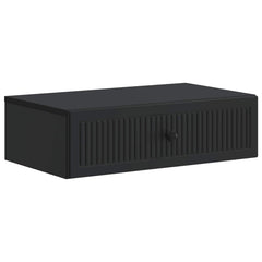 vidaXL Wall-Mounted Side Table Black 59 x 34.5 x 17 cm Engineered Wood 2