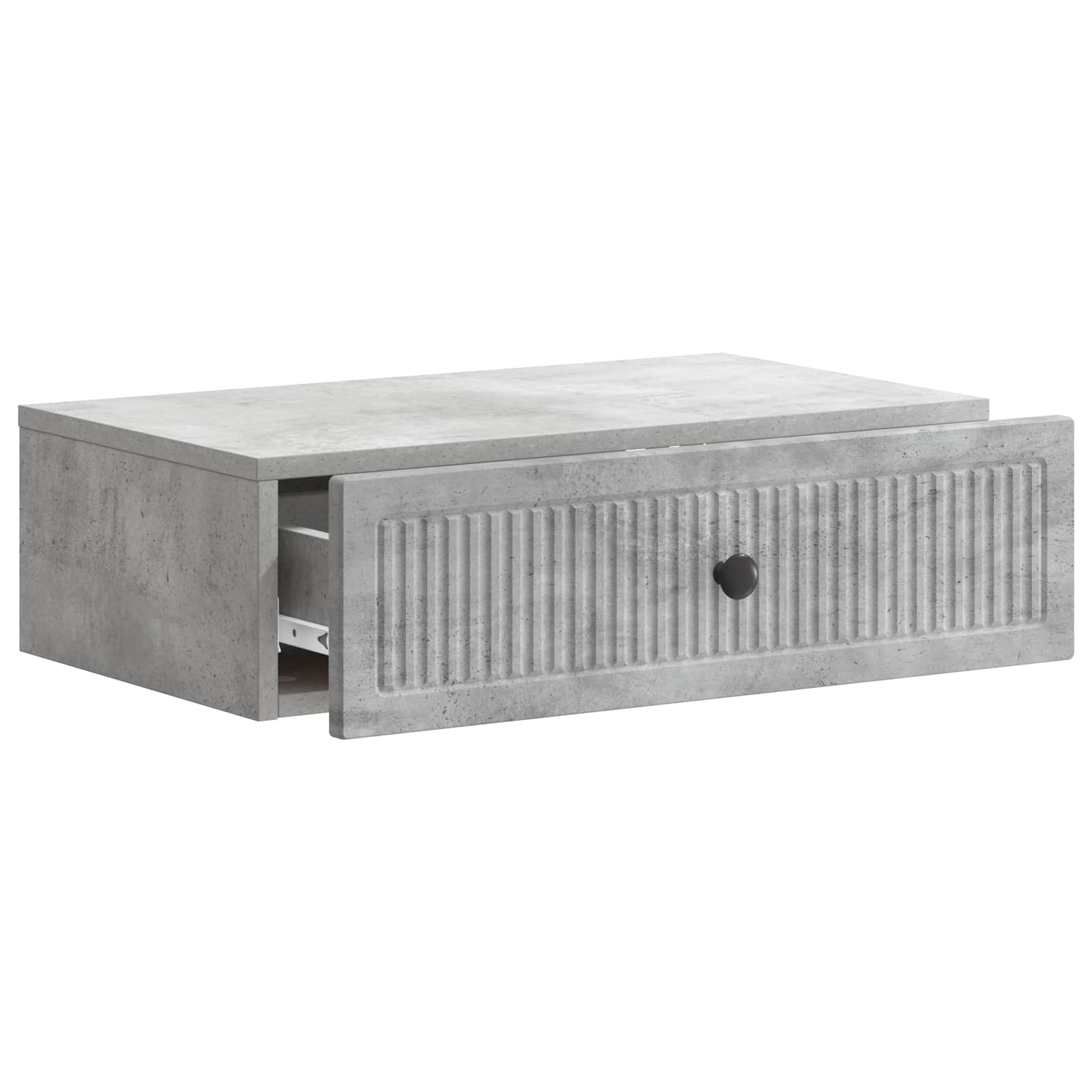 vidaXL Wall-Mounted Side Table Concrete Grey 59 x 34.5 x 17 cm 4