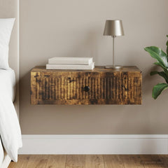 vidaXL Wall-Mounted Side Table Smoked Oak 59 x 34.5 x 17 cm 1