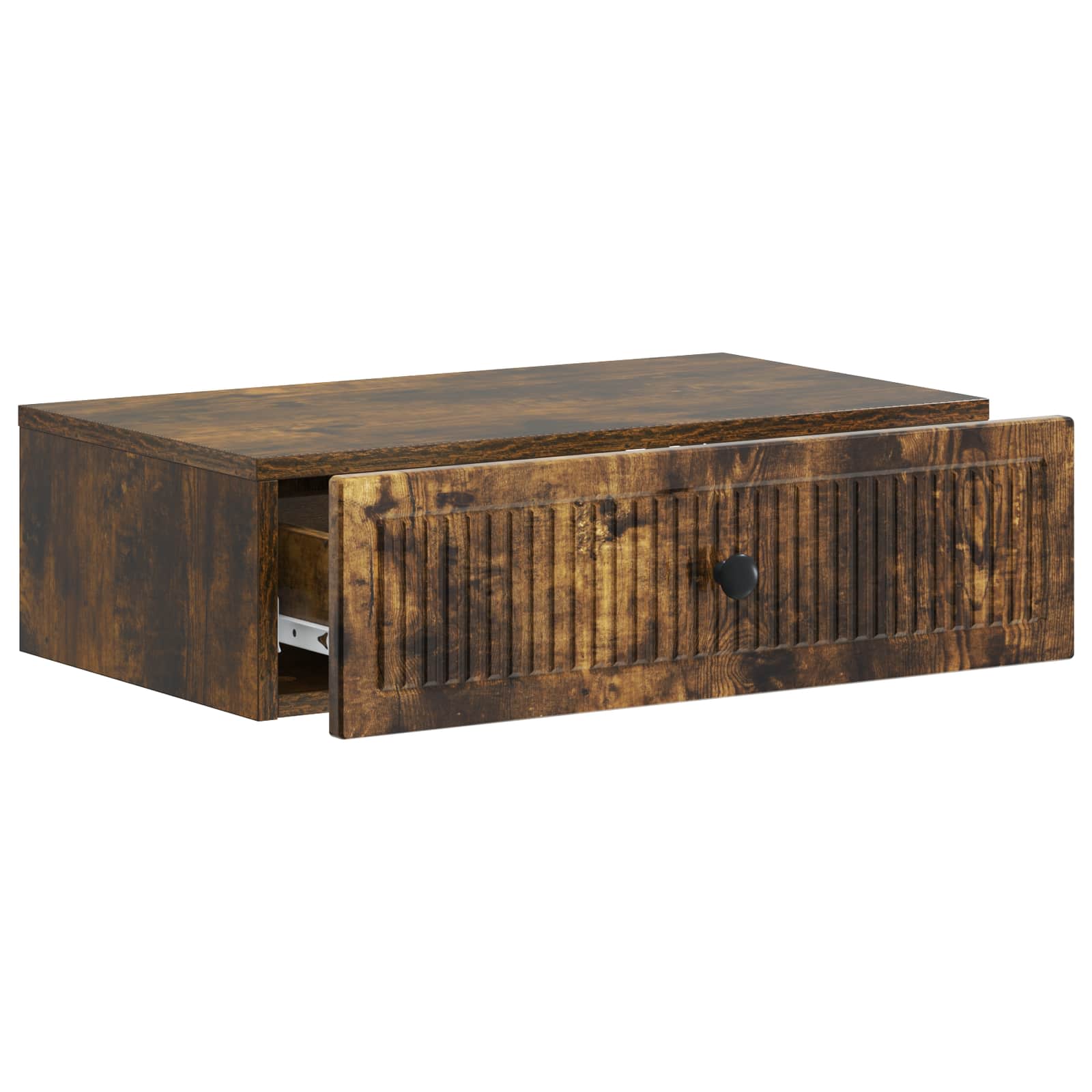 vidaXL Wall-Mounted Side Table Smoked Oak 59 x 34.5 x 17 cm 4