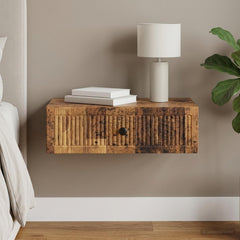 vidaXL Wall-Mounted Side Table Wall-mounted Old Wood 59 x 34.5 x 17 cm 1
