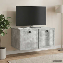 Wall-Mounted TV Cabinet 59.5 x 41 x 30 cm Concrete grey
