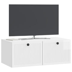 vidaXL Wall-Mounted TV Cabinet High Gloss White 78.5 x 41 x 30 cm 3