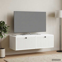 vidaXL Wall-Mounted TV Cabinet White 98 x 41 x 30 cm Engineered Wood 4