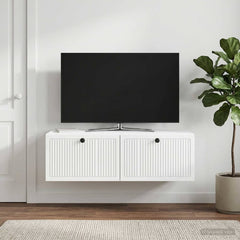 vidaXL Wall-Mounted TV Cabinet White 98 x 41 x 30 cm Engineered Wood 1