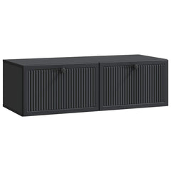 vidaXL Wall-Mounted TV Cabinet Black 98 x 41 x 30 cm Engineered Wood 2
