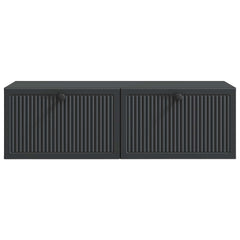 vidaXL Wall-Mounted TV Cabinet Black 98 x 41 x 30 cm Engineered Wood 6