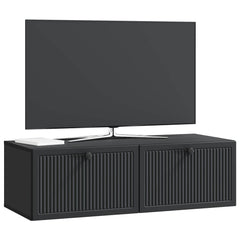 vidaXL Wall-Mounted TV Cabinet Black 98 x 41 x 30 cm Engineered Wood 3