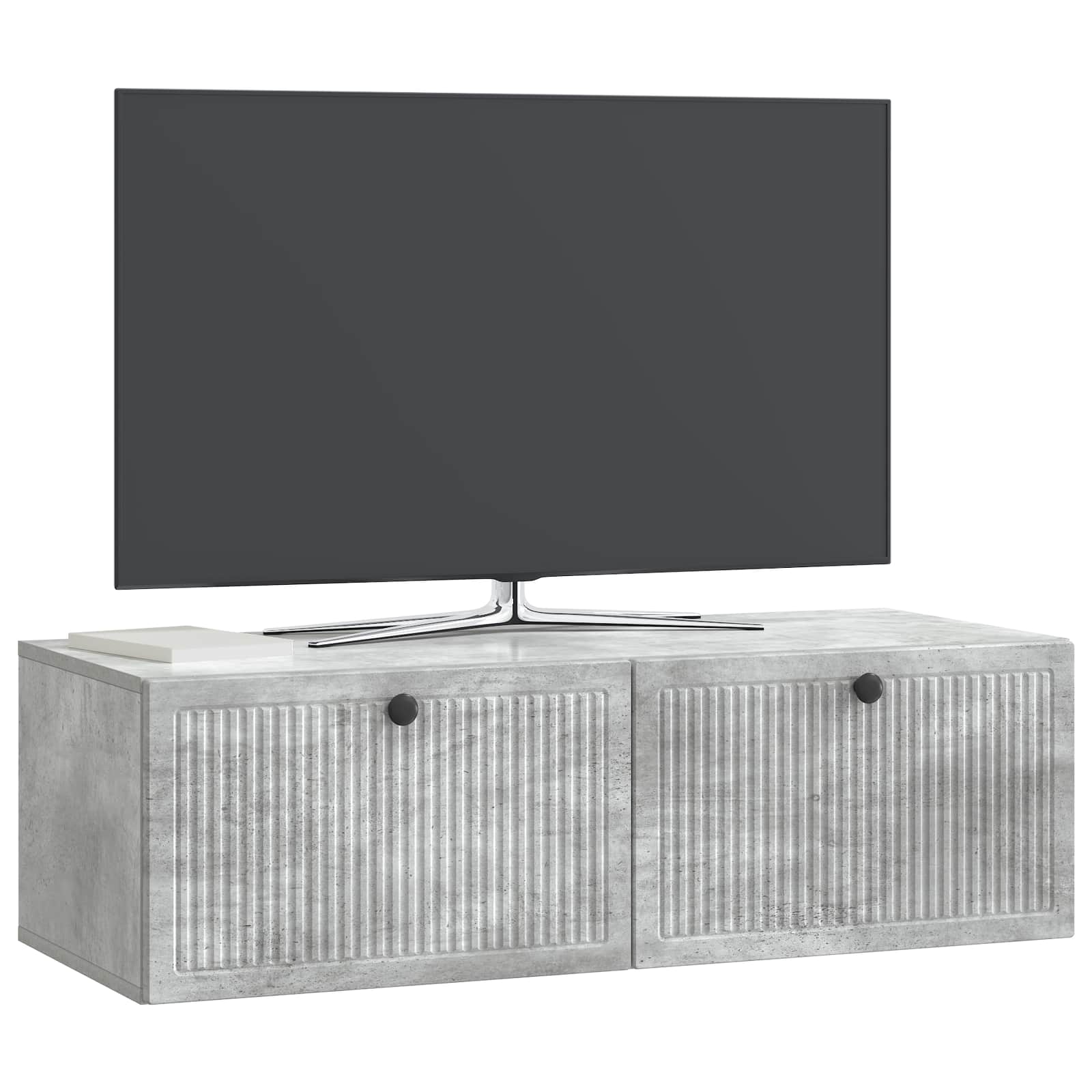 vidaXL Wall-Mounted TV Cabinet Concrete Grey 98 x 41 x 30 cm 3
