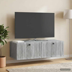 vidaXL Wall-Mounted TV Cabinet Grey Sonoma 98 x 41 x 30 cm 1