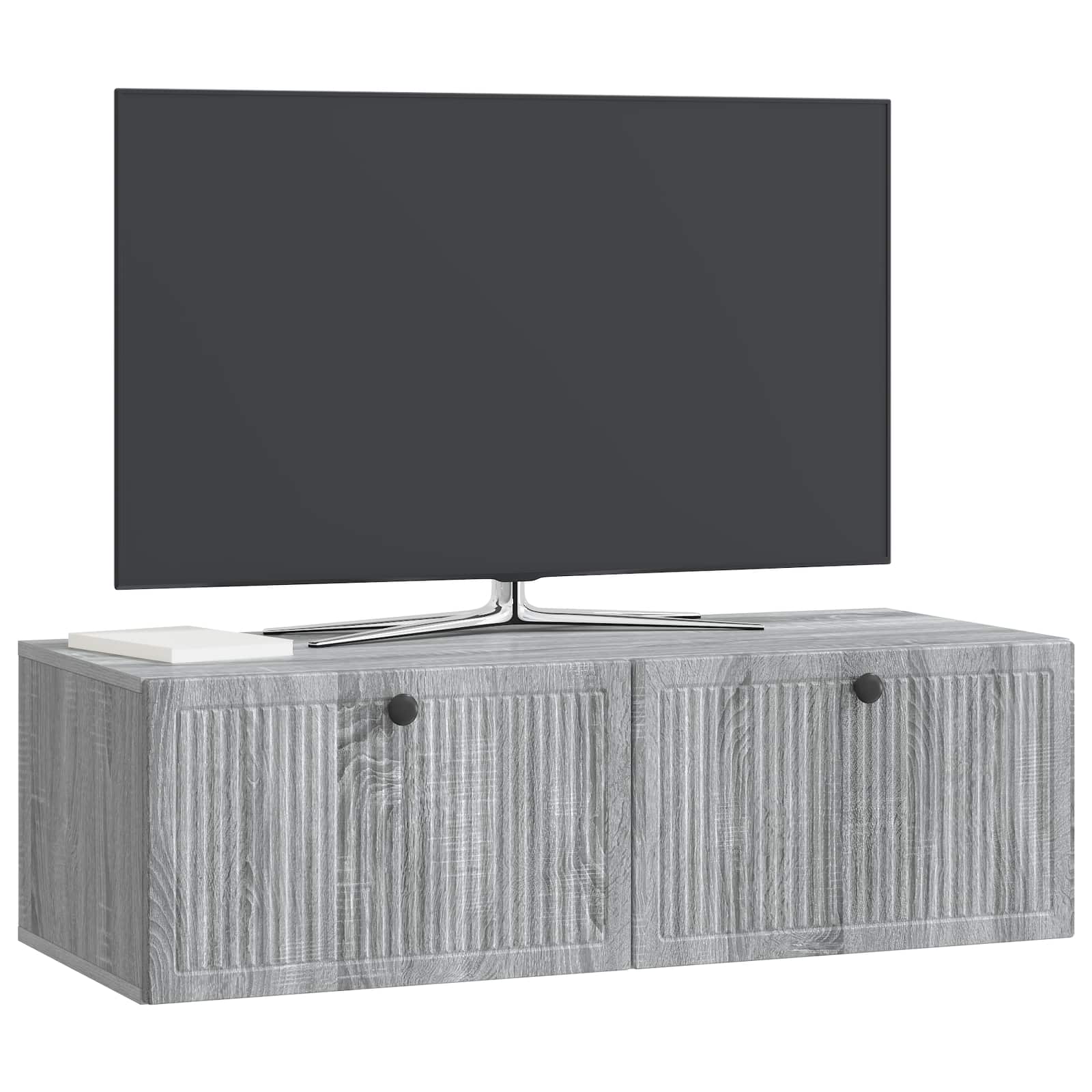 vidaXL Wall-Mounted TV Cabinet Grey Sonoma 98 x 41 x 30 cm 3