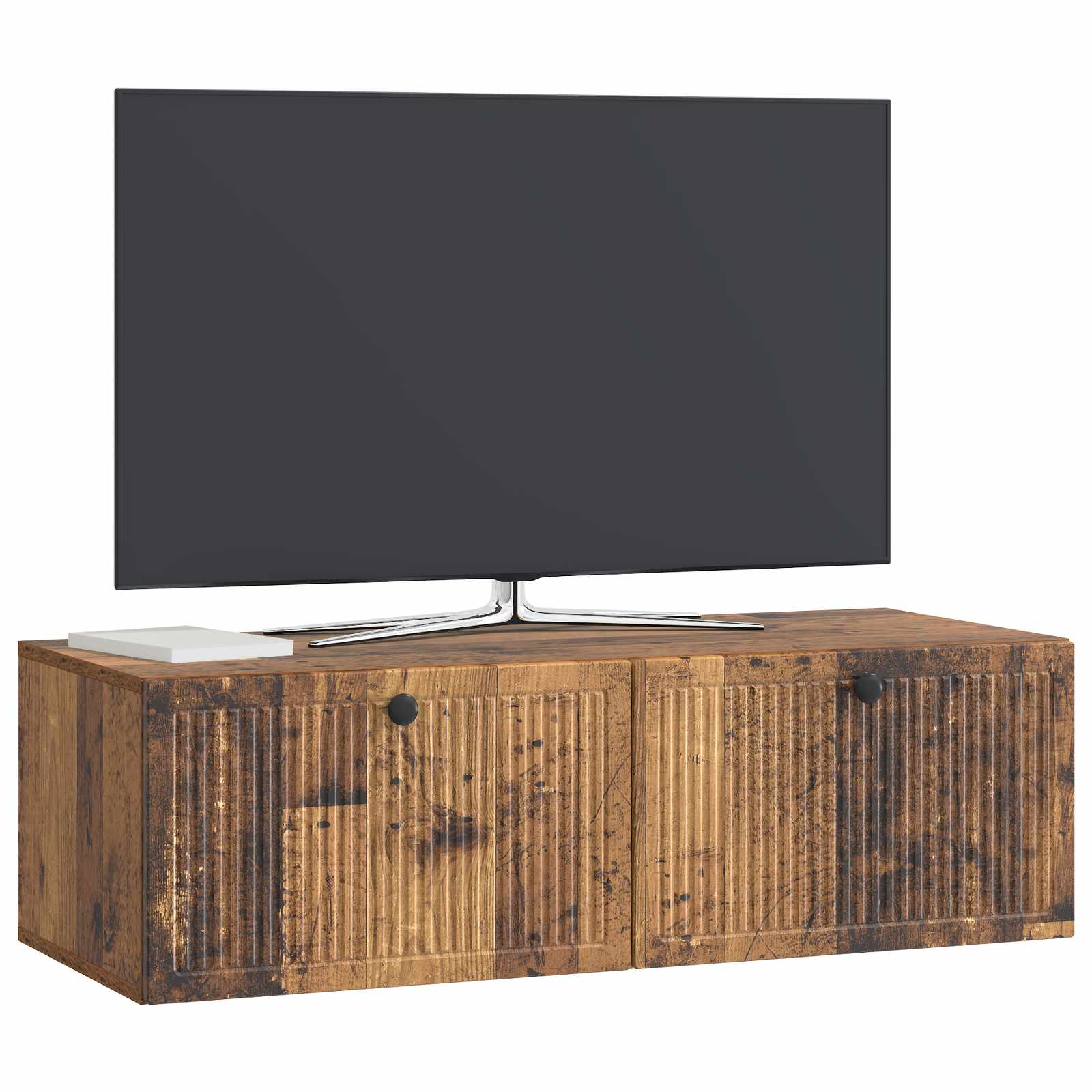 vidaXL Wall-Mounted TV Cabinet Wall-mounted Old Wood 98 x 41 x 30 cm 3