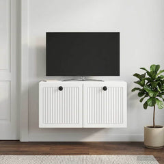 vidaXL Wall-Mounted TV Cabinet White 59.5 x 31 x 30 cm Engineered Wood 4