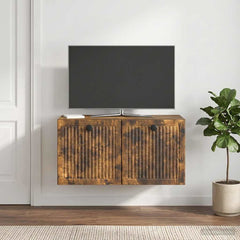 vidaXL Wall-Mounted TV Cabinet Smoked Oak 59.5 x 31 x 30 cm 1