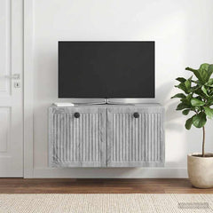 vidaXL Wall-Mounted TV Cabinet Grey Sonoma 59.5 x 31 x 30 cm 4