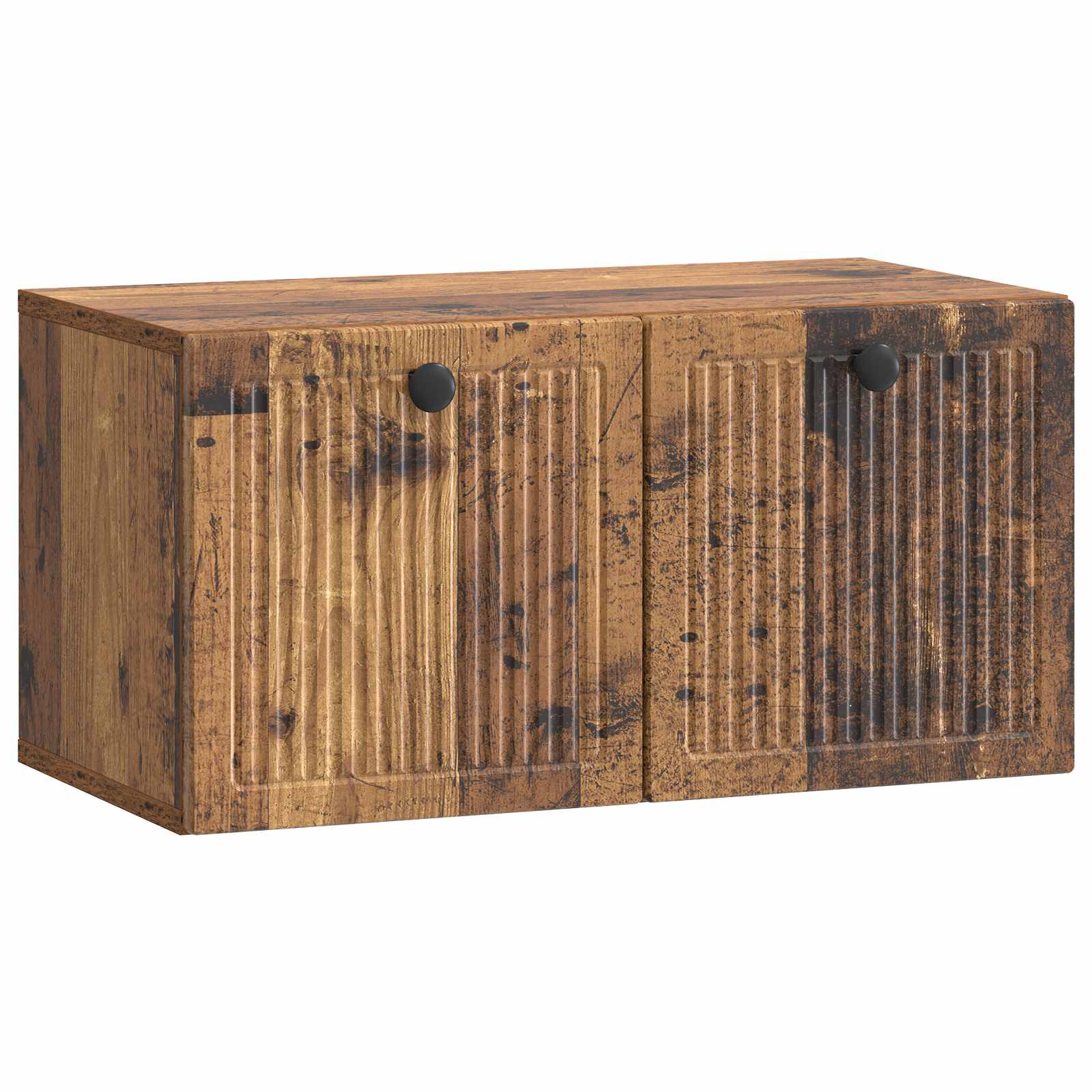 vidaXL Wall-Mounted TV Cabinet Wall-mounted Old Wood 59.5 x 31 x 30 cm 2