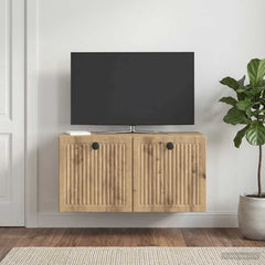 vidaXL Wall-Mounted TV Cabinet 59.5 x 31 x 30 cm Artisan Oak 1