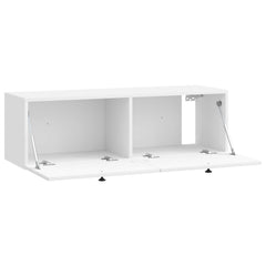 vidaXL Wall-Mounted TV Cabinet High Gloss White 98 x 31 x 30 cm 5