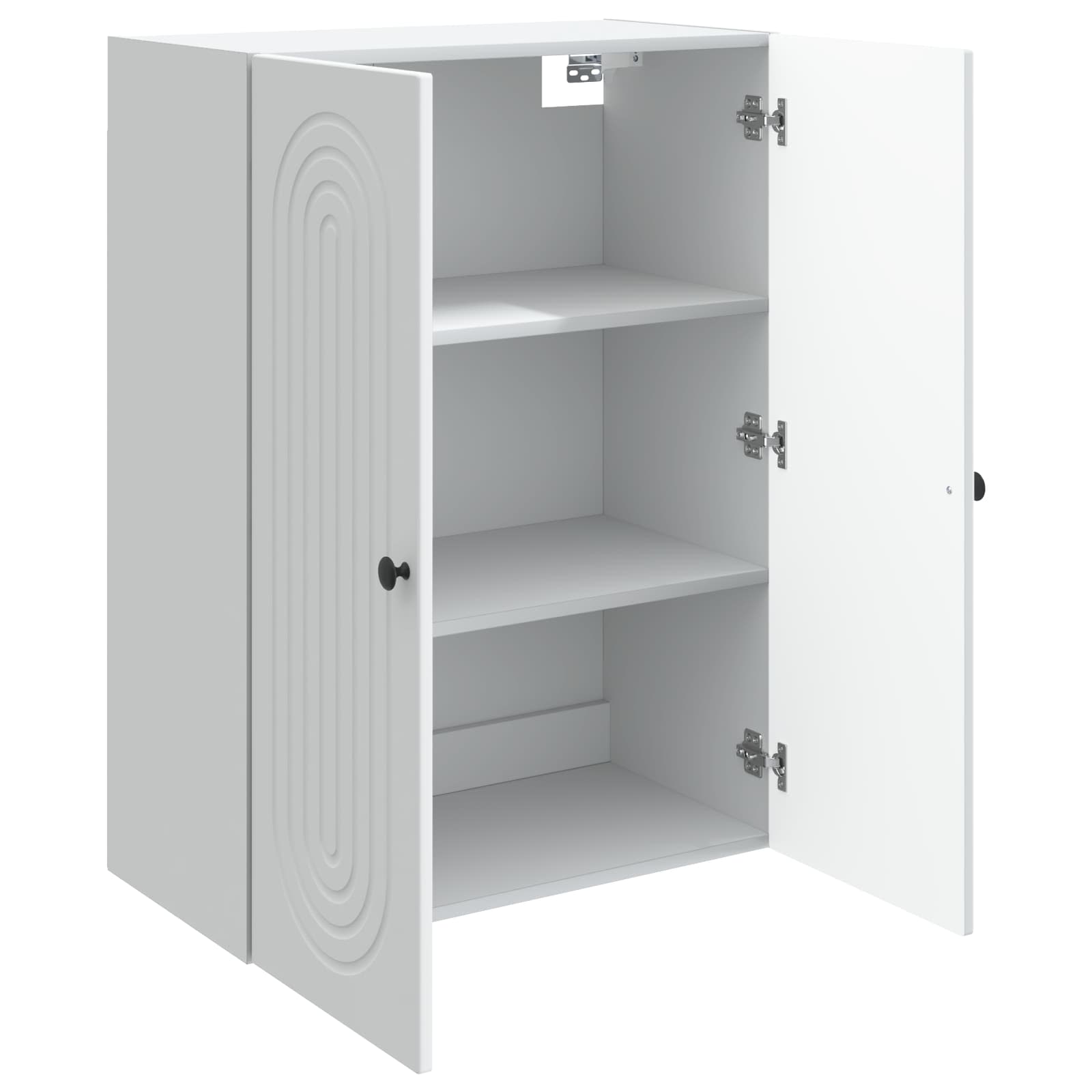 vidaXL Wall-Mounted Cabinet White 66 x 34.5 x 90 cm Engineered Wood 3