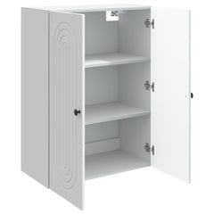 vidaXL Wall-Mounted Cabinet White 66 x 34.5 x 90 cm Engineered Wood 3