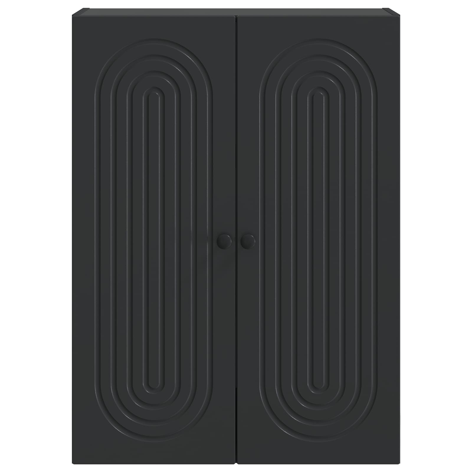 vidaXL Wall-Mounted Cabinet Black 66 x 34.5 x 90 cm Engineered Wood 4