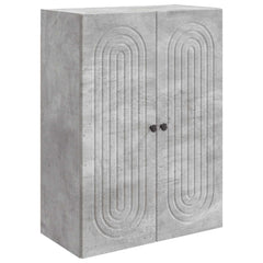 vidaXL Wall-Mounted Cabinet Concrete Grey 66 x 34.5 x 90 cm 2