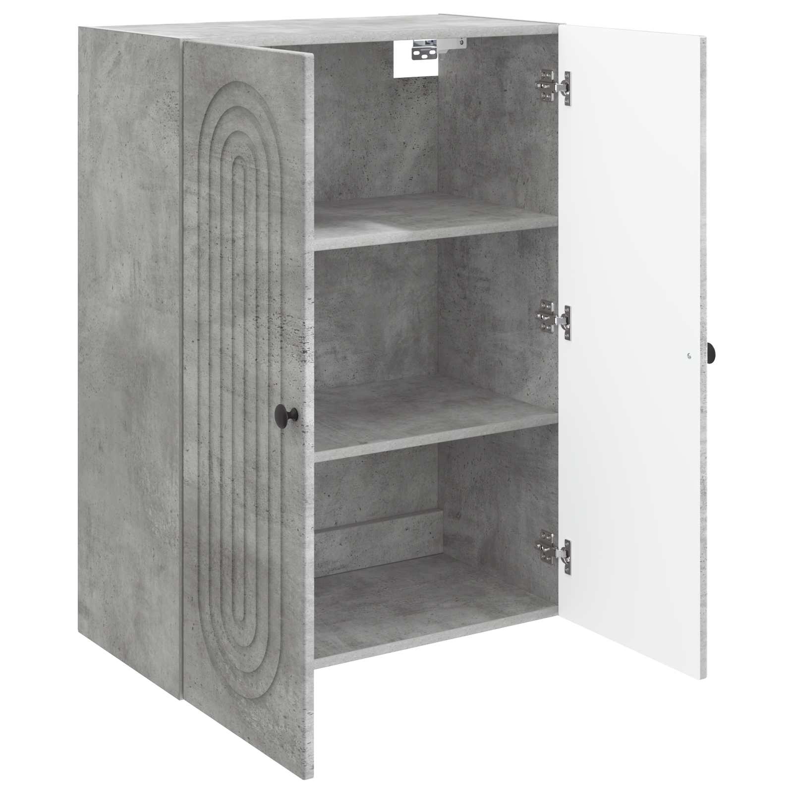vidaXL Wall-Mounted Cabinet Concrete Grey 66 x 34.5 x 90 cm 3