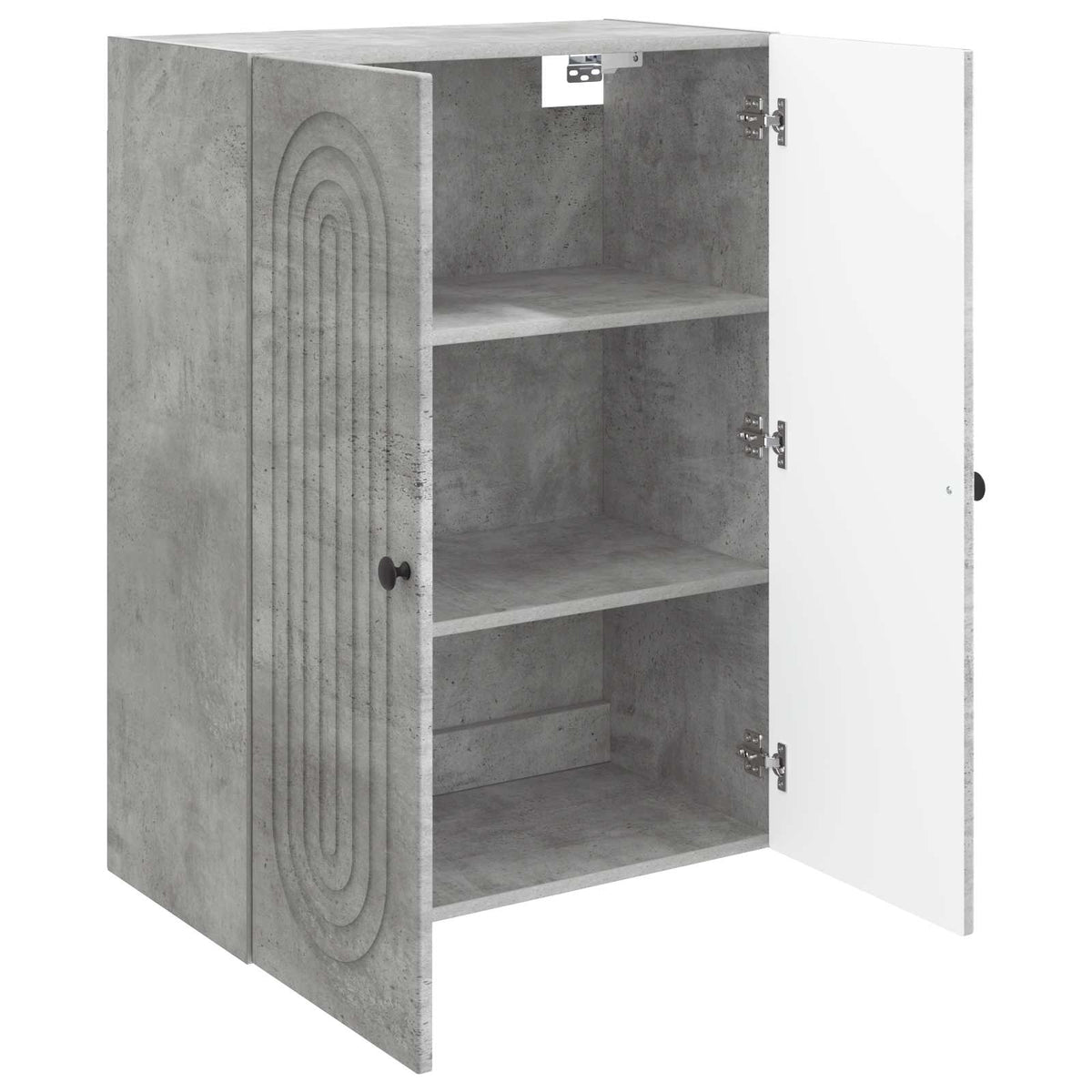 Wall-Mounted Cabinet Engineered Wood Depth 34.5 cm Concrete grey