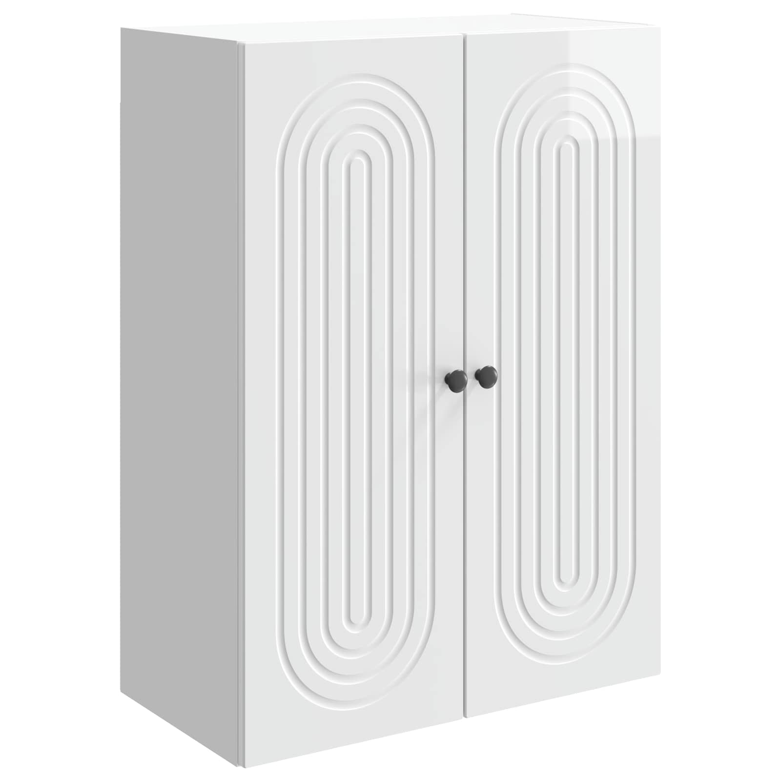 vidaXL Wall-Mounted Cabinet High Gloss White 66 x 34.5 x 90 cm 2