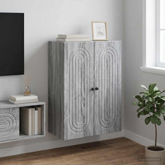 vidaXL Wall-Mounted Cabinet Grey Sonoma 66 x 34.5 x 90 cm 1