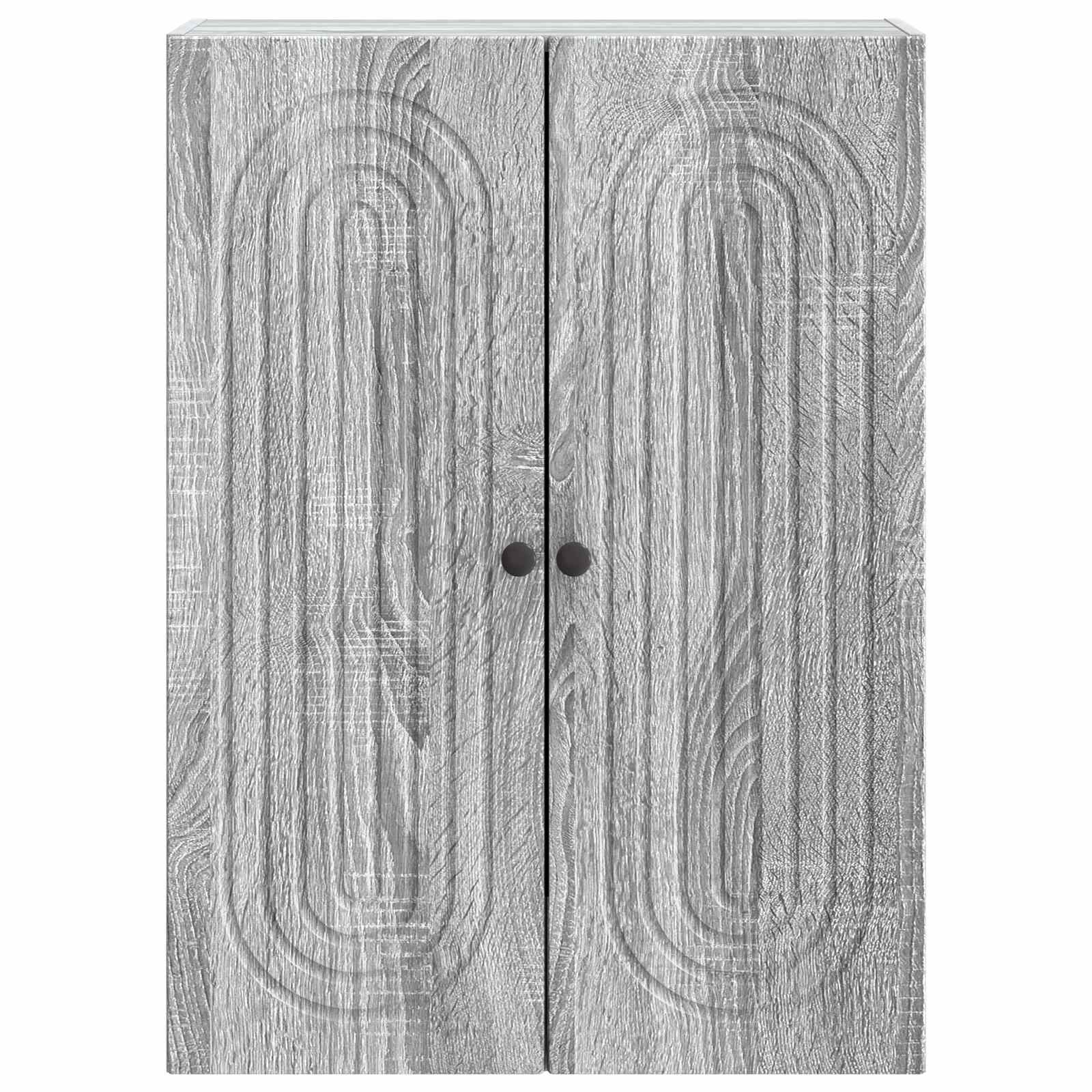 vidaXL Wall-Mounted Cabinet Grey Sonoma 66 x 34.5 x 90 cm 4