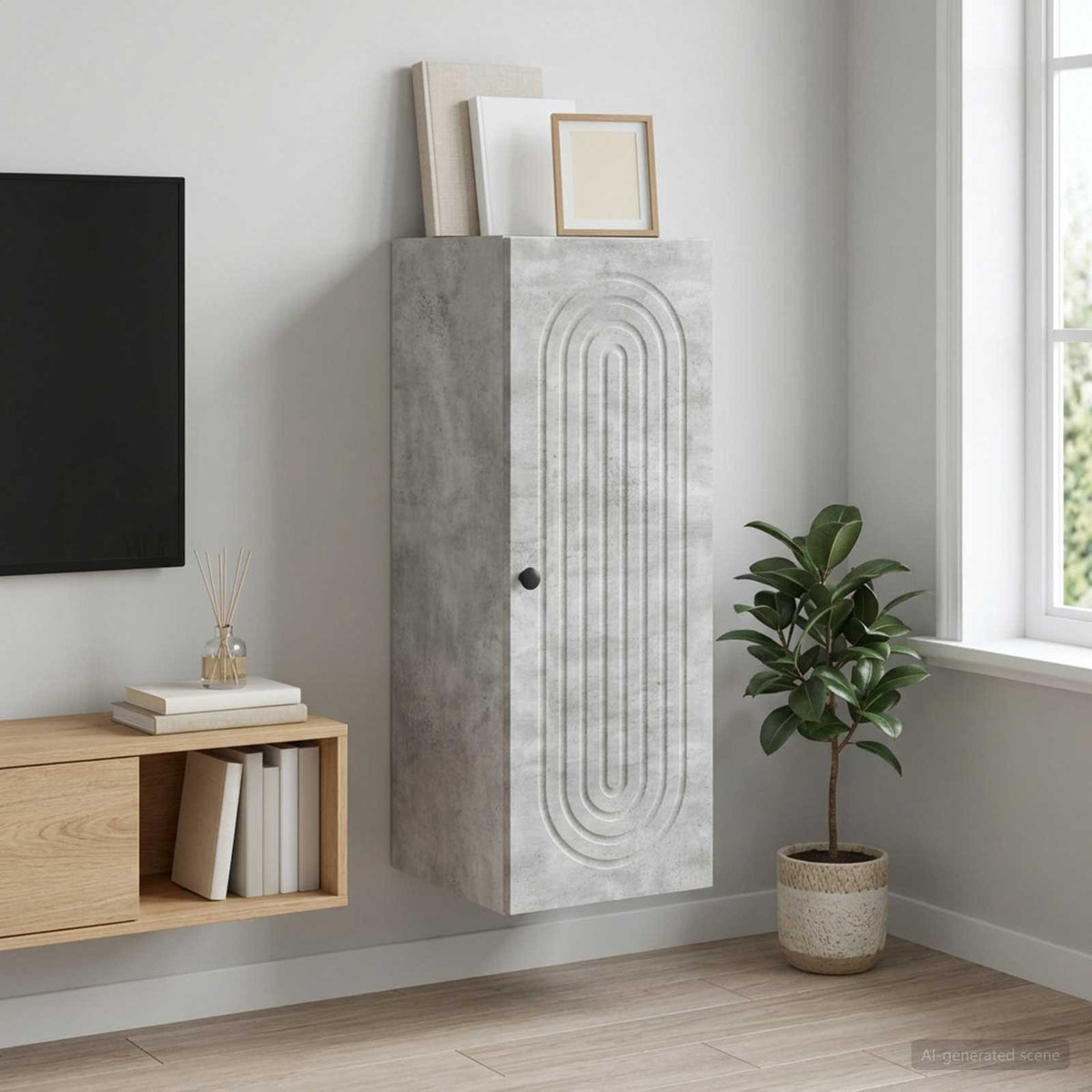 vidaXL Wall-Mounted Cabinet Engineered Wood Depth 34.5 cm