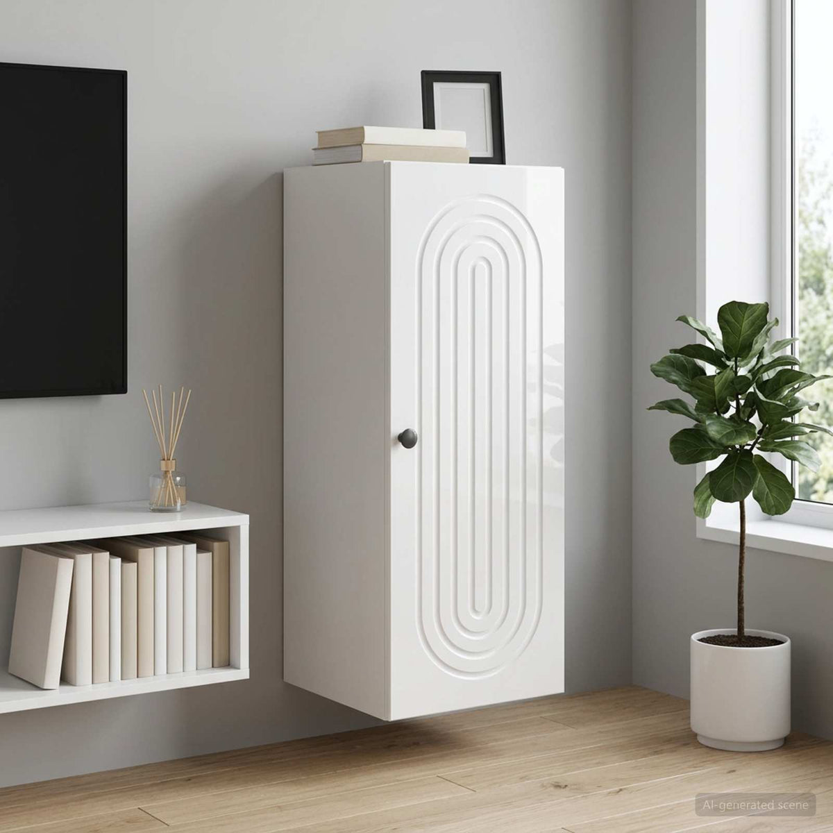 vidaXL Wall-Mounted Cabinet Engineered Wood Depth 34.5 cm