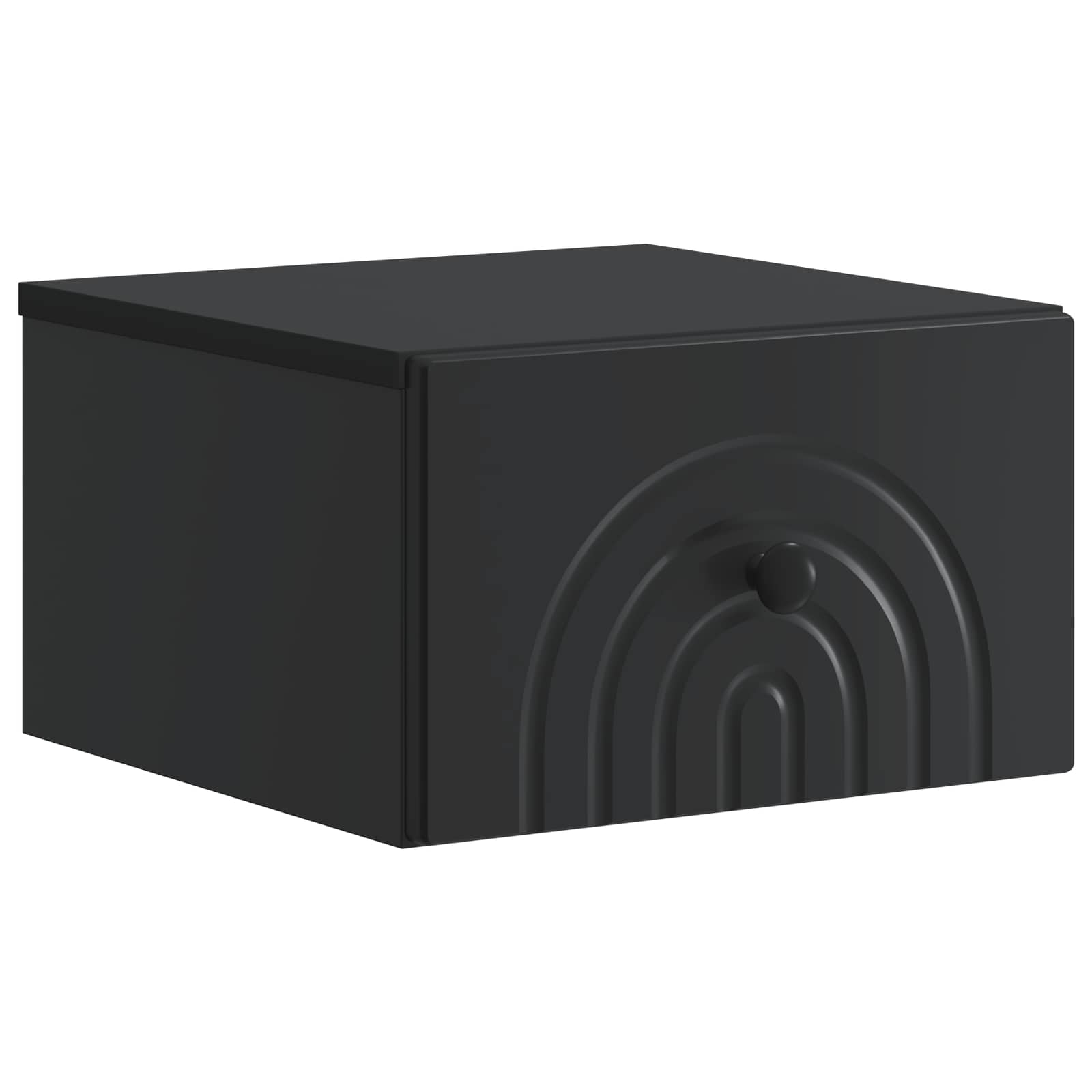 vidaXL Wall-Mounted Bedside Cabinet Black 33 x 34.5 x 20 cm 2