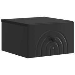 vidaXL Wall-Mounted Bedside Cabinet Black 33 x 34.5 x 20 cm 2
