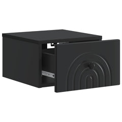 vidaXL Wall-Mounted Bedside Cabinet Black 33 x 34.5 x 20 cm 4