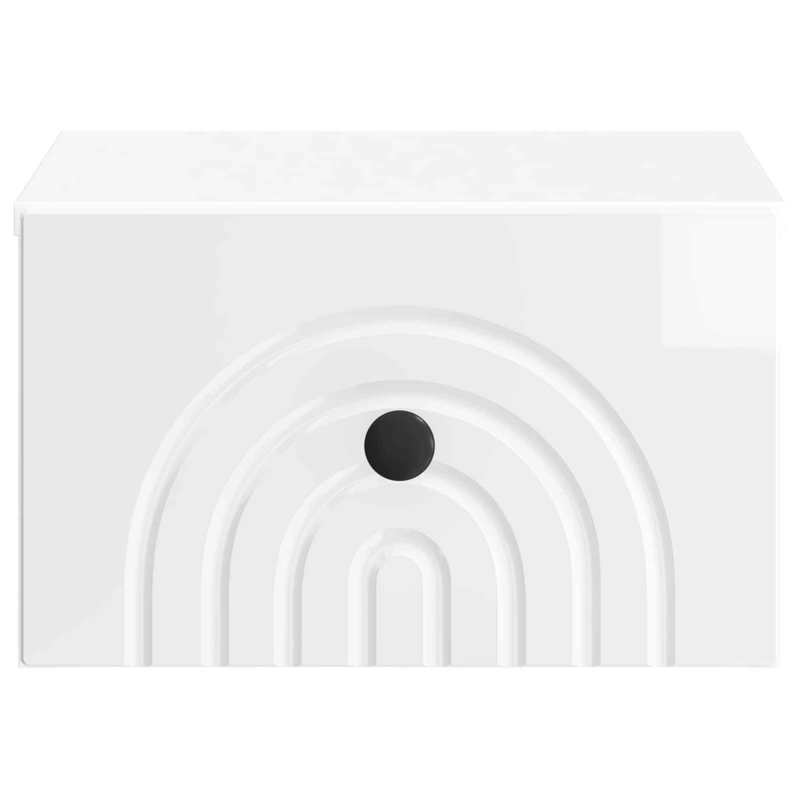 vidaXL Wall-Mounted Bedside Cabinet High Gloss White 33 x 34.5 x 20 cm 5