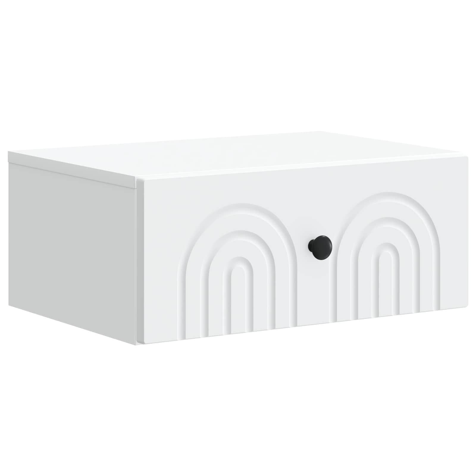 vidaXL Wall-Mounted Bedside Cabinet White 49 x 34.5 x 20 cm 2