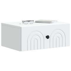 vidaXL Wall-Mounted Bedside Cabinet White 49 x 34.5 x 20 cm 3